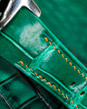 Bespoke Watch Strap in Emerald Green Crocodile