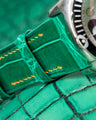 Bespoke Watch Strap in Emerald Green Crocodile