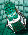 Bespoke Watch Strap in Emerald Green Crocodile