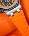 Bespoke Watch Strap in Volcanic Orange Alligator