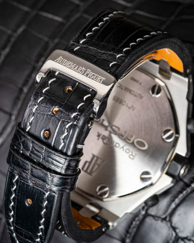 Bespoke Watch Strap in Black Crocodile