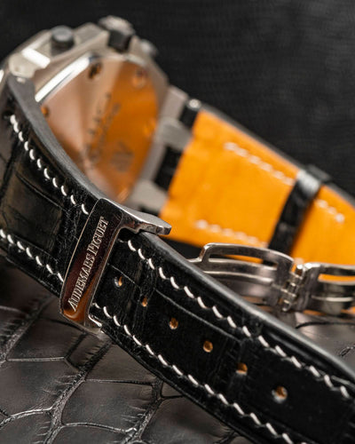 Bespoke Watch Strap in Black Crocodile