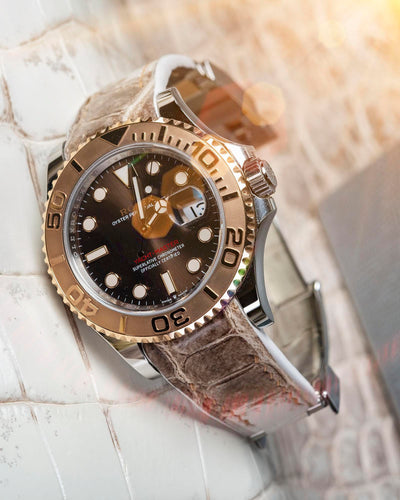 Bespoke Watch Strap in Natural Himalayan Crocodile