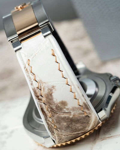 Bespoke Watch Strap in Natural Himalayan Crocodile