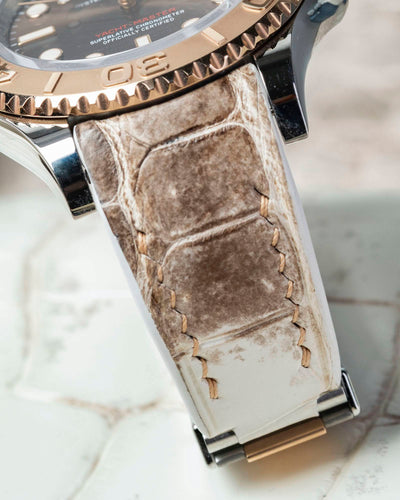 Bespoke Watch Strap in Natural Himalayan Crocodile