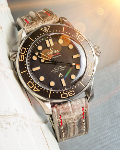 Bespoke Watch Strap in Natural Himalayan Crocodile