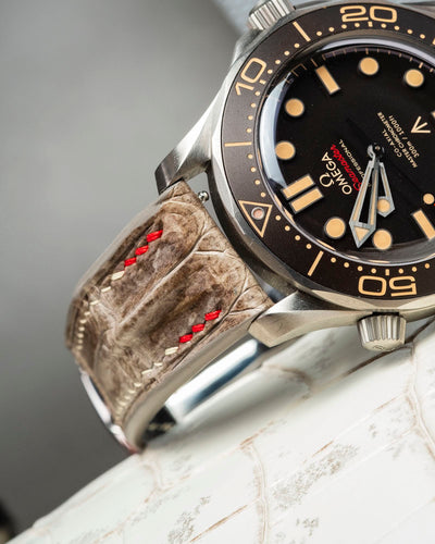 Bespoke Watch Strap in Natural Himalayan Crocodile