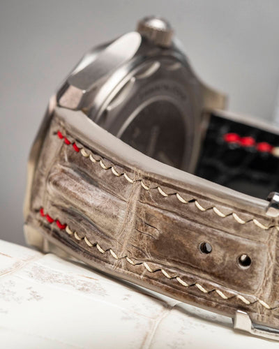 Bespoke Watch Strap in Natural Himalayan Crocodile