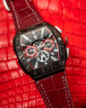Bespoke Watch Strap in Blood Red Crocodile