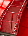 Bespoke Watch Strap in Blood Red Crocodile