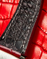 Bespoke Watch Strap in Blood Red Crocodile