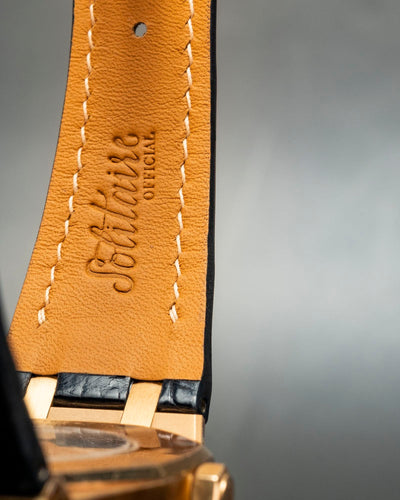 Bespoke Watch Strap in Black Crocodile