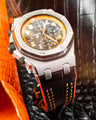 Bespoke Watch Strap in Black Crocodile