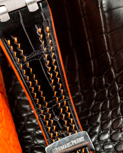 Bespoke Watch Strap in Black Crocodile