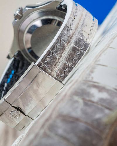 Bespoke Watch strap in Natural Himalayan Crocodile