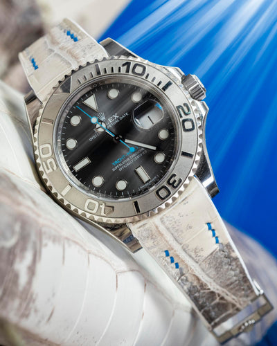 Bespoke Watch strap in Natural Himalayan Crocodile