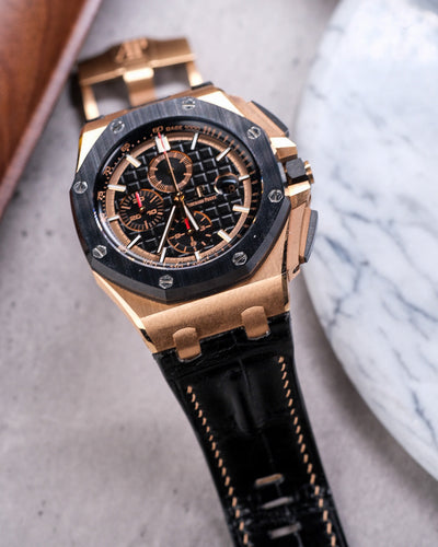 Bespoke Watch Strap in Jet Black Crocodile