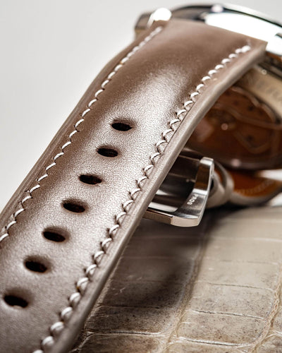 Bespoke Watch Strap in Etoupe Nappa