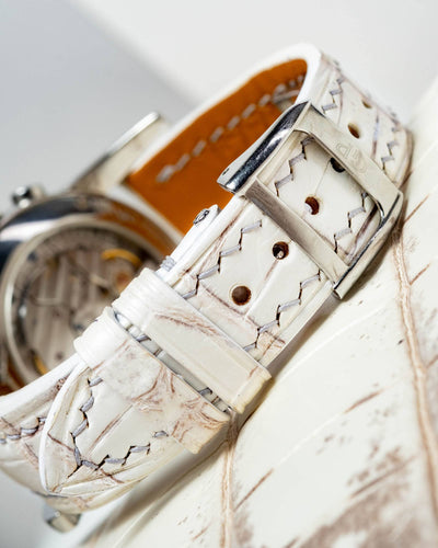 Bespoke Watch Strap in Natural Himalayan Crocodile