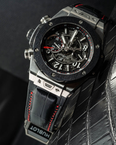 Bespoke Watch Strap in Black Crocodile
