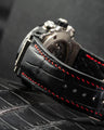 Bespoke Watch Strap in Black Crocodile