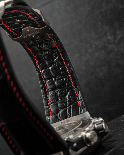 Bespoke Watch Strap in Black Crocodile
