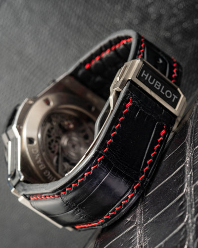 Bespoke Watch Strap in Black Crocodile