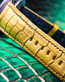 Bespoke Watch Strap in Pear Green Alligator