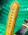 Bespoke Watch Strap in Pear Green Alligator
