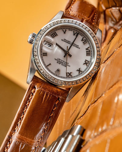 Bespoke Watch Strap in Chestnut Brown Alligator