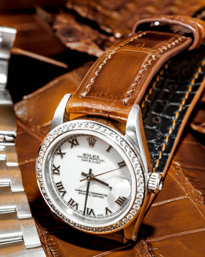 Bespoke Watch Strap in Chestnut Brown Alligator