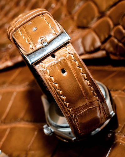 Bespoke Watch Strap in Chestnut Brown Alligator
