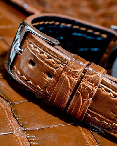 Bespoke Watch Strap in Chestnut Brown Alligator