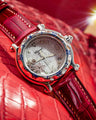 Bespoke Watch Strap in Blood Red Crocodile