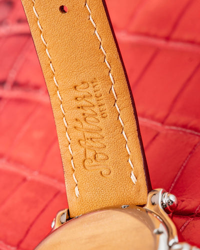 Bespoke Watch Strap in Blood Red Crocodile