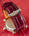 Bespoke Watch Strap in Blood Red Crocodile