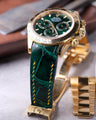 Bespoke Watch Strap in Hunter Green Crocodile
