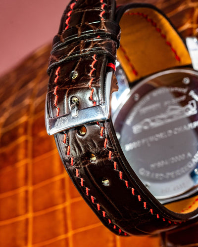 Bespoke Watch Strap in Reddish Brown Crocodile