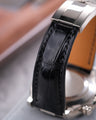 Bespoke Watch Strap in Black Crocodile