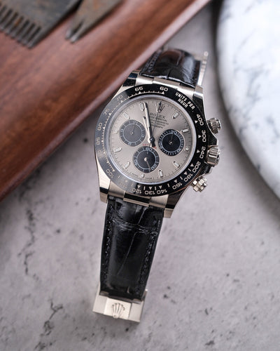 Bespoke Watch Strap in Black Crocodile
