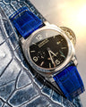 Bespoke Watch Strap in Electric Blue Crocodile