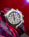 Bespoke Watch Strap in Tie Dye Red Crocodile