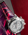 Bespoke Watch Strap in Tie Dye Red Crocodile