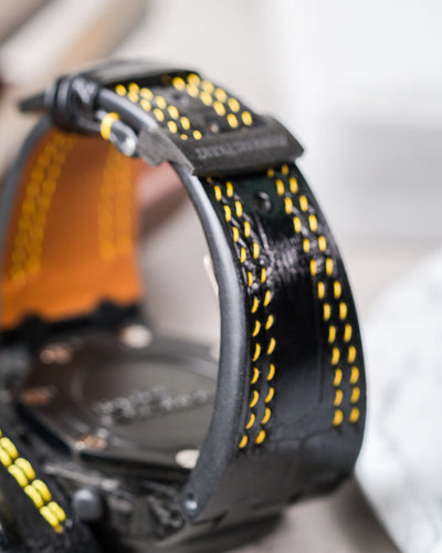 Bespoke Watch Strap in Black Crocodile