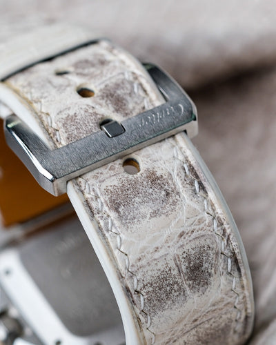 Bespoke Watch Strap in Natural Himalayan Crocodile