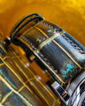 Bespoke Watch Strap in Gold Turquoise Crocodile