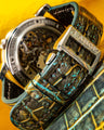 Bespoke Watch Strap in Gold Turquoise Crocodile