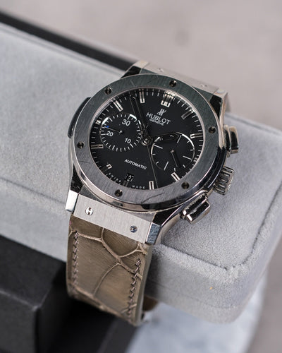Bespoke Watch Strap in Olive Grey Crocodile