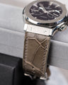 Bespoke Watch Strap in Olive Grey Crocodile