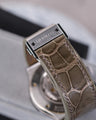 Bespoke Watch Strap in Olive Grey Crocodile